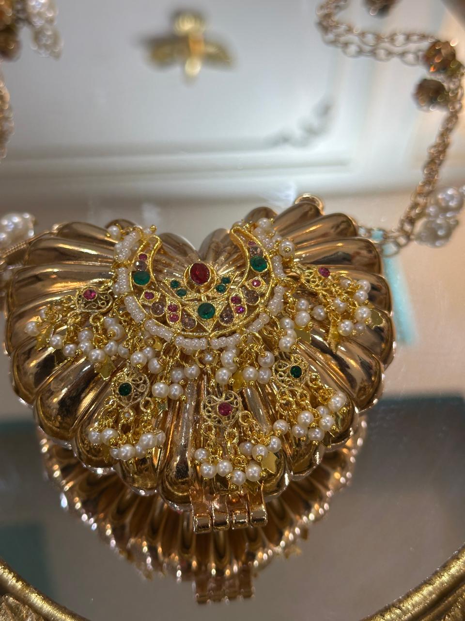 Amour Heart Embellished Clutch