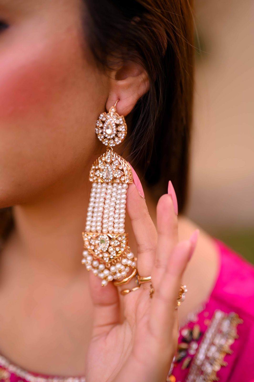 Noor Pearl Cascade Earrings