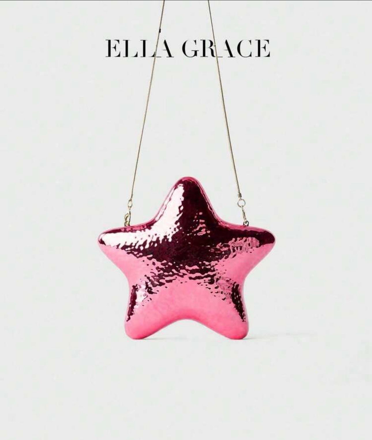 Celestial Star Clutch – Metallic Pink Edition