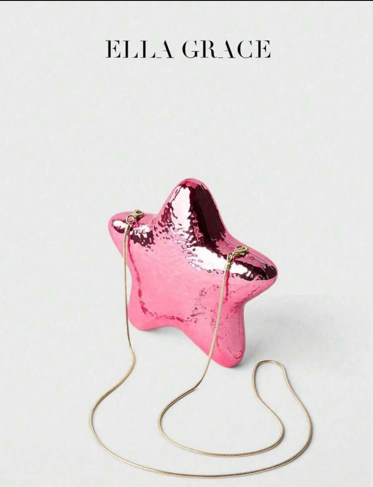 Celestial Star Clutch – Metallic Pink Edition