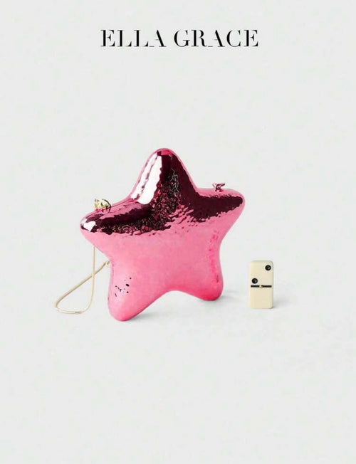 Celestial Star Clutch – Metallic Pink Edition