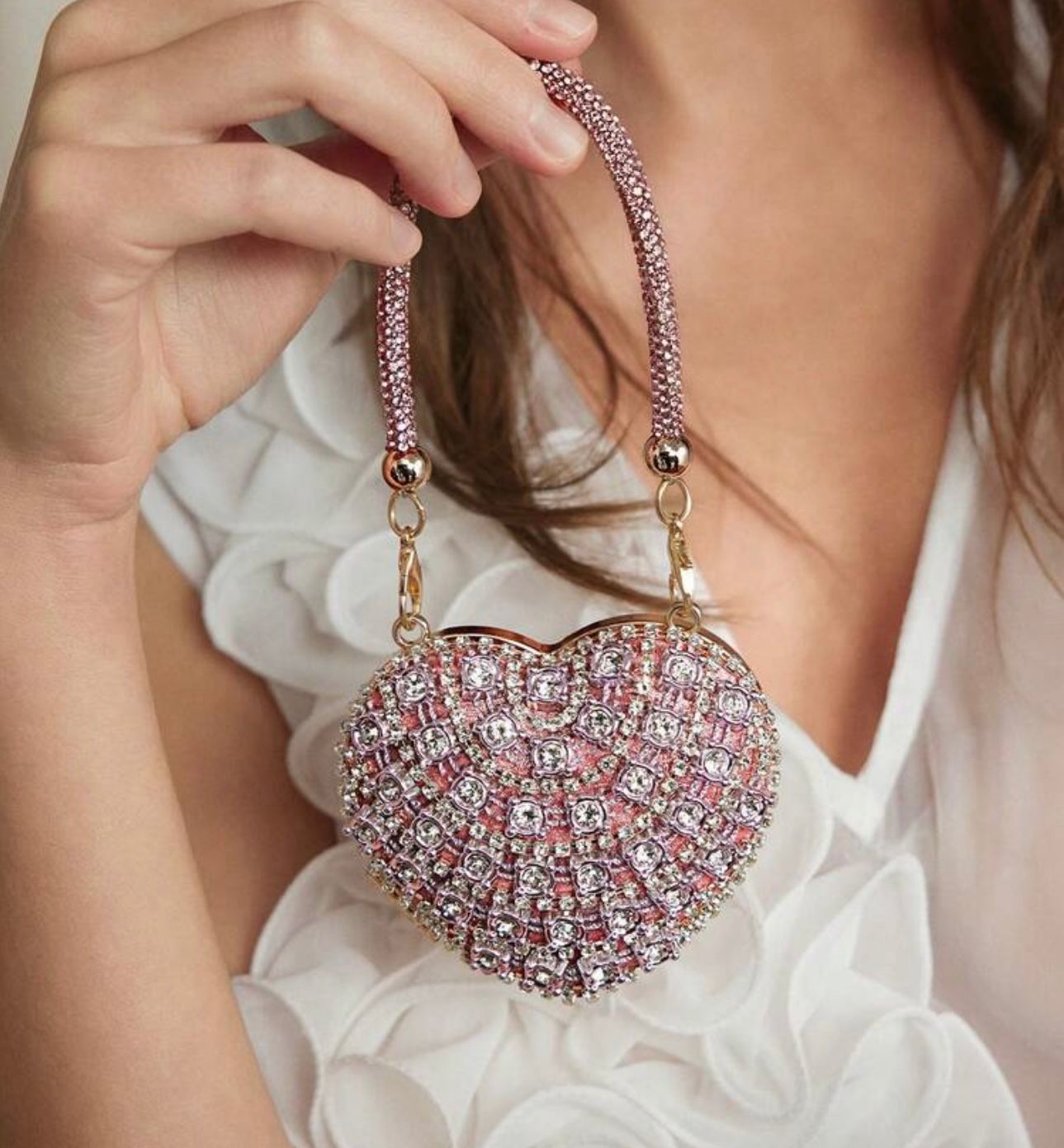 Blush Heart Crystal Clutch – Princess Edition
