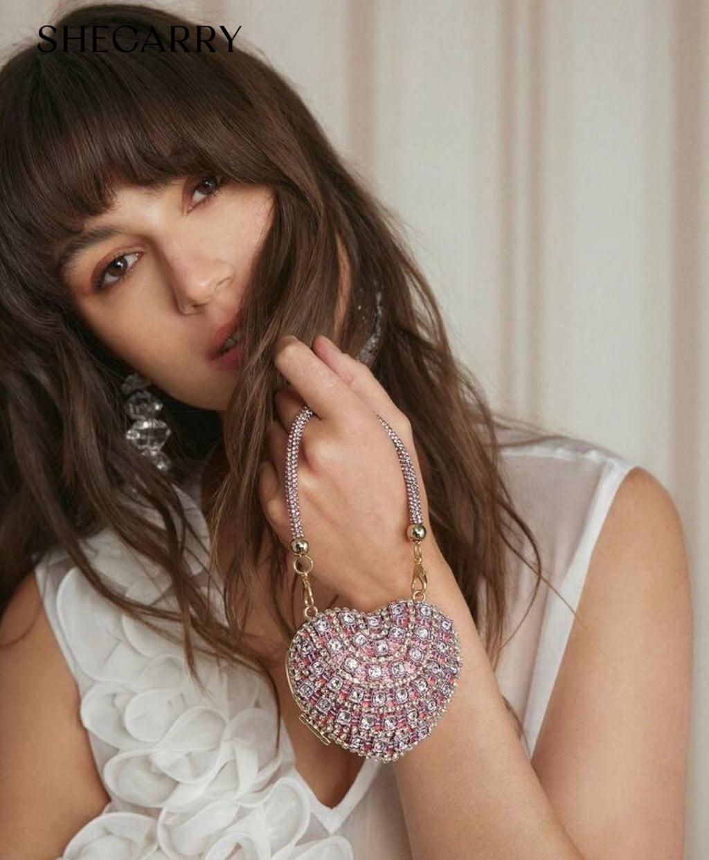 Blush Heart Crystal Clutch – Princess Edition