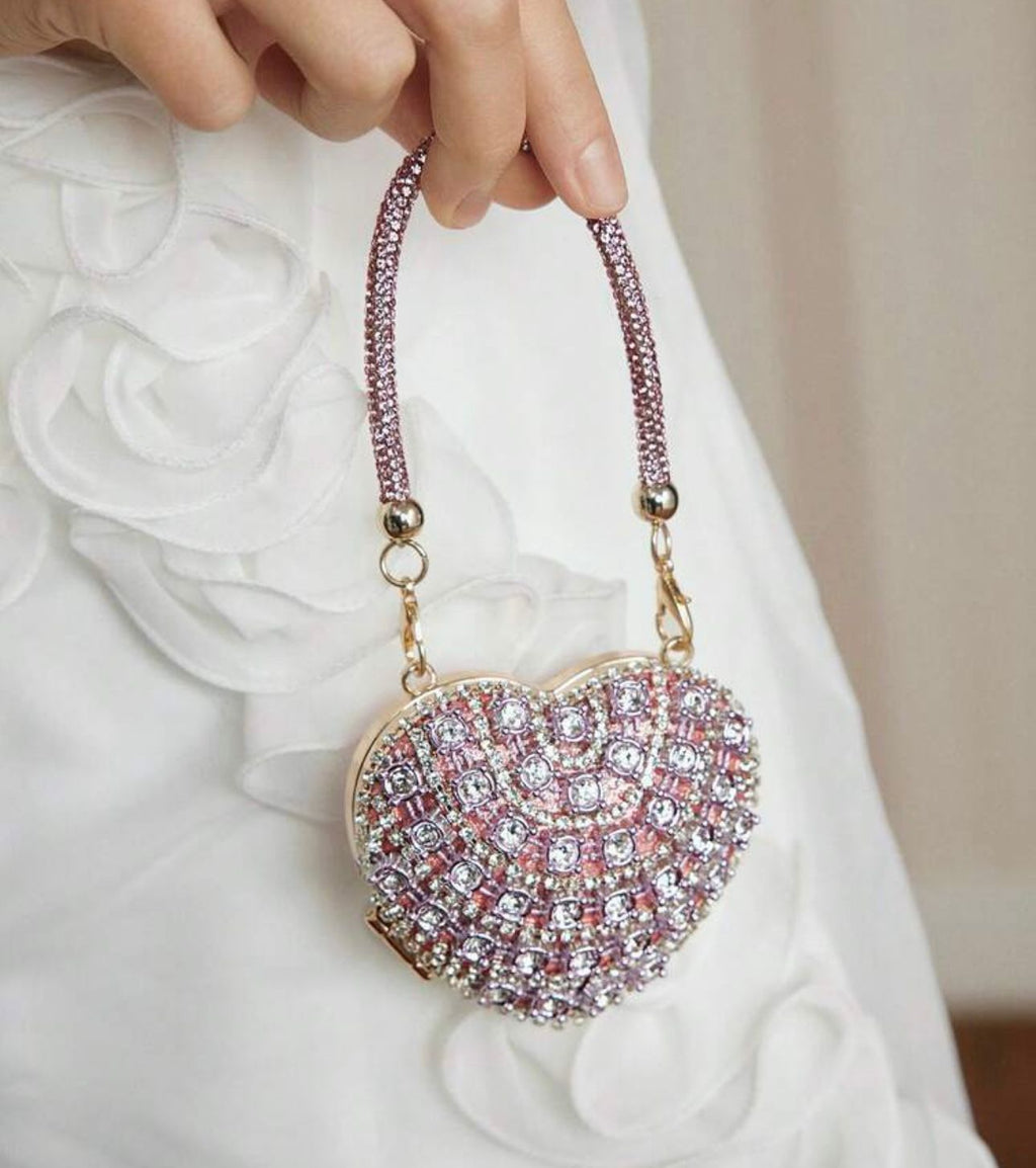 Blush Heart Crystal Clutch – Princess Edition