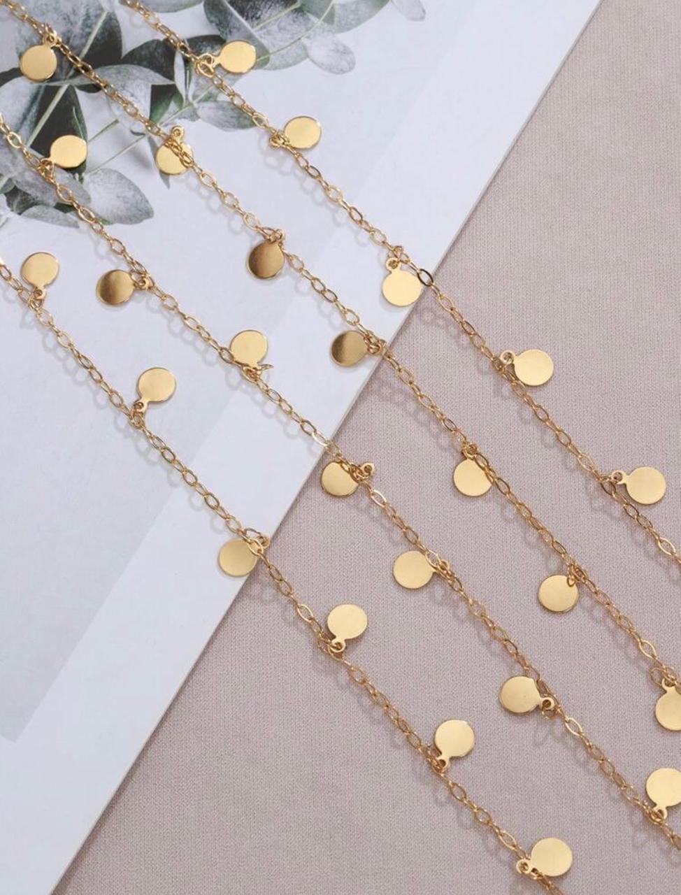 Permanent Gold Coin Charm Chain