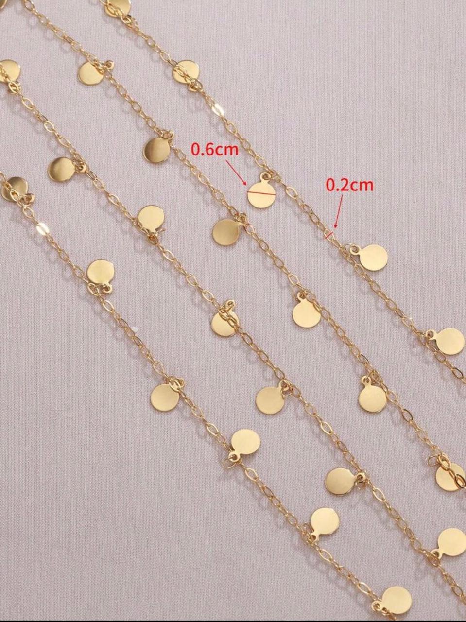 Permanent Gold Coin Charm Chain