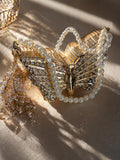 Celestia Luxe Butterfly Crystal Pearl Evening Clutch