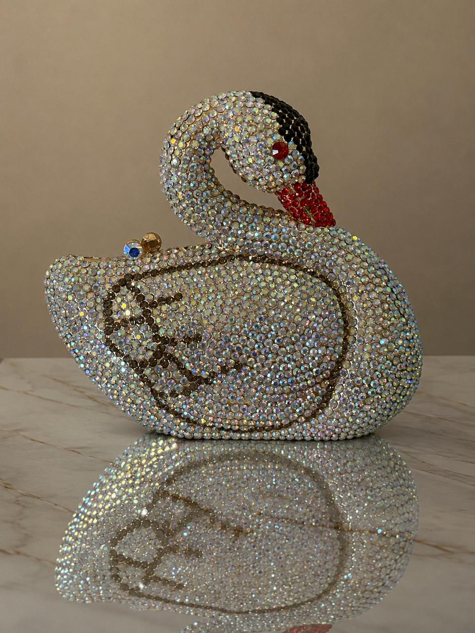 Swan Royale Crystal Statement Evening Clutch