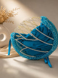 Custom Azure Crystal Luxe acrylic Clutch