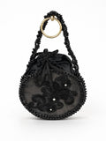 Midnight Noir Beaded acrylic Clutch