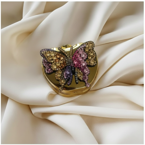 Realistic Butterfly Crystal Clutch on Silk